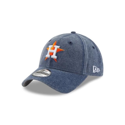 Blue Houston Astros Hat - New Era MLB Rugged Heather 9TWENTY Adjustable Caps USA5629138